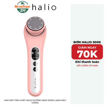 Máy Đẩy Tinh Chất Halio Dưỡng Sáng Nóng Lạnh Màu Coral
