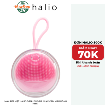 Máy Rửa Mặt Halio Dành Cho Da Nhạy Cảm Màu Hồng Nhạt