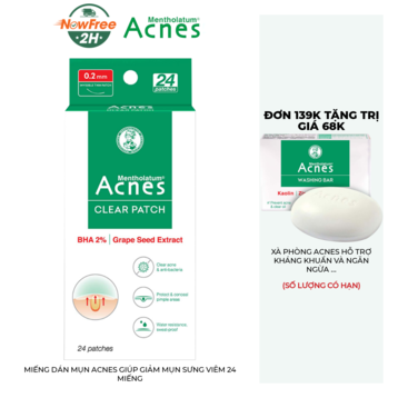 Miếng Dán Mụn Acnes Giúp Giảm Mụn Sưng Viêm 24 Miếng