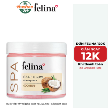 Muối Tắm Tẩy Tế Bào Chết Felina Tinh Dầu Dừa 500g