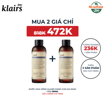 Nước Hoa Hồng Klairs Dành Cho Da Nhạy Cảm 180ml