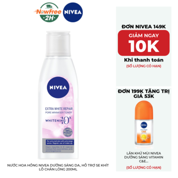 Nước Hoa Hồng Nivea Dưỡng Sáng Da, Hỗ Trợ Se Khít Lỗ Chân Lông 200ml
