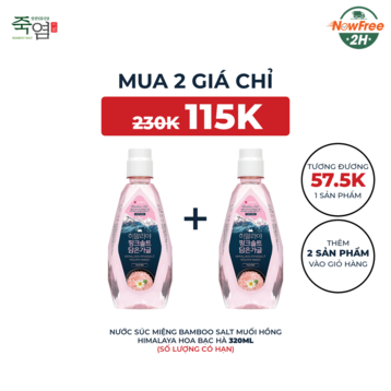 Nước Súc Miệng Bamboo Salt Muối Hồng Himalaya Hoa Bạc Hà 320ml