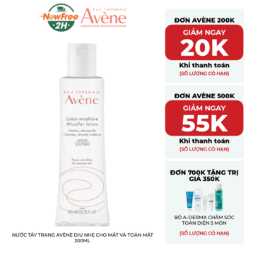 Nước Tẩy Trang Avène Dịu Nhẹ Cho Mắt Và Toàn Mặt 200ml