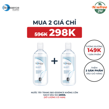 Nước Tẩy Trang Bio-essence Không Cồn Sạch Sâu Da 400ml