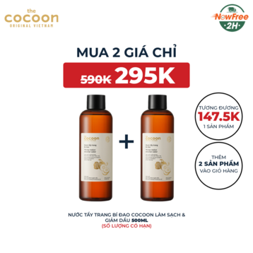 Nước Tẩy Trang Bí Đao Cocoon Làm Sạch &amp; Giảm Dầu 500ml