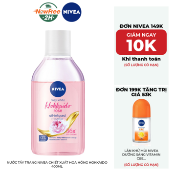 Nước Tẩy Trang Nivea Chiết Xuất Hoa Hồng Hokkaido 400ml