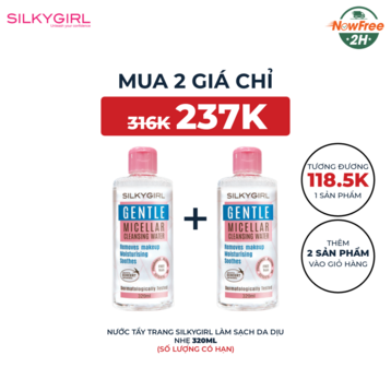 Nước Tẩy Trang Silkygirl Làm Sạch Da Dịu Nhẹ 320ml