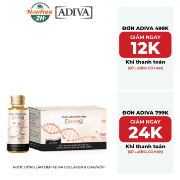 Nước Uống Làm Đẹp Adiva Collagen 8 Chai/Hộp