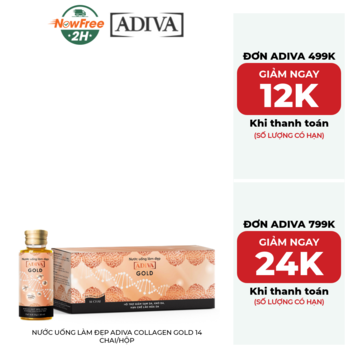 Nước Uống Làm Đẹp Adiva Collagen Gold 14 Chai/Hộp