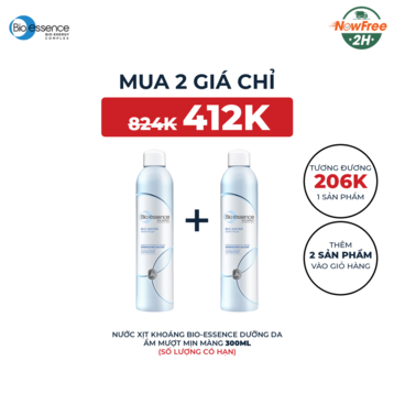 Nước Xịt Khoáng Bio-essence Dưỡng Da Ẩm Mượt Mịn Màng 300ml
