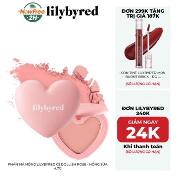 Phấn Má Hồng Lilybyred 02 Dollish Rose - Hồng Sữa 4.7g