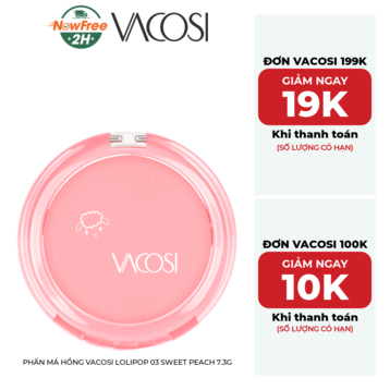 Phấn Má Hồng Vacosi Lolipop 03 Sweet Peach 7.3g