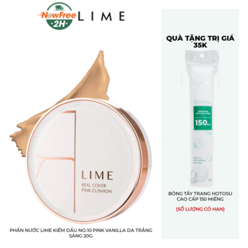 Phấn Nước Lime Kiềm Dầu No.10 Pink Vanilla Da Trắng Sáng 20g