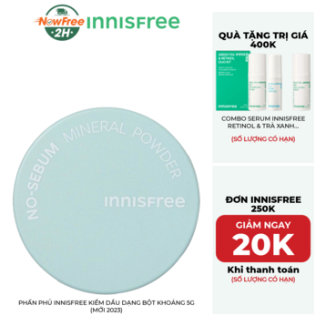 Phấn Phủ innisfree Kiềm Dầu Dạng Bột Khoáng 5g (Mới 2023)