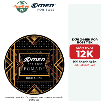 Pomade Tạo Kiểu Tóc X-Men For Boss High Hold Dày Bồng 60g