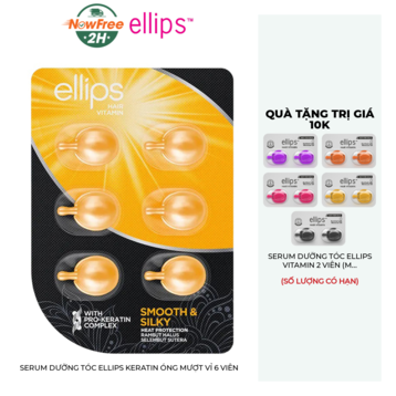 Serum Dưỡng Tóc Ellips Keratin Óng Mượt Vỉ 6 viên
