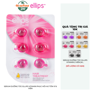 Serum Dưỡng Tóc Ellips Vitamin Phục Hồi Hư Tổn Vỉ 6 Viên