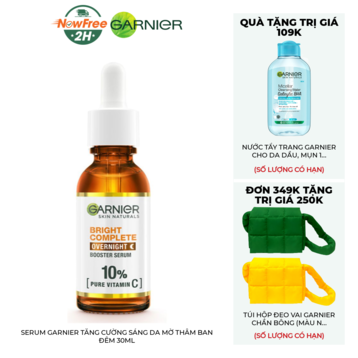Serum Garnier Tăng Cường Sáng Da Mờ Thâm Ban Đêm 30ml