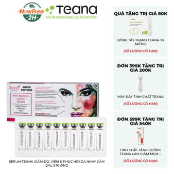 Serum Teana Giảm Đỏ, Viêm &amp; Phục Hồi Da Nhạy Cảm 2ml x 10 Ống