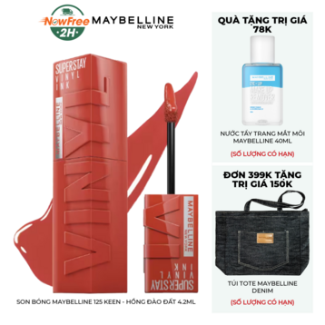 Son Bóng Maybelline 125 Keen - Hồng Đào Đất 4.2ml