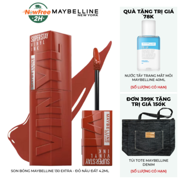 Son Bóng Maybelline 130 Extra - Đỏ Nâu Đất 4.2ml