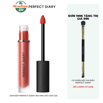 Son Kem Perfect Diary 904 Màu Đỏ Cam 2.5g