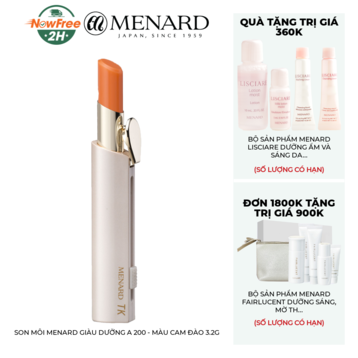 Son Môi Menard Giàu Dưỡng A 200 - Màu Cam Đào 3.2g