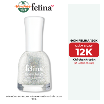 Sơn Móng Tay Felina Màu Kim Tuyến Ngũ Sắc CK015 18ml