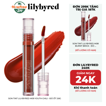 Son Tint Lilybyred M09 Youth Chili - Đỏ Ớt 3.8g
