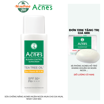 Sữa Chống Nắng Acnes Ngăn Ngừa Mụn Cho Da Mụn, Nhạy Cảm 50g