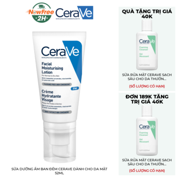 Sữa Dưỡng Ẩm Ban Đêm CeraVe Dành Cho Da Mặt 52ml