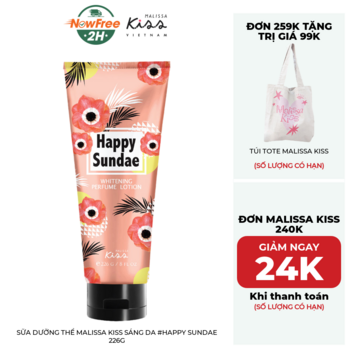 Sữa Dưỡng Thể Malissa Kiss Sáng Da #Happy Sundae 226g