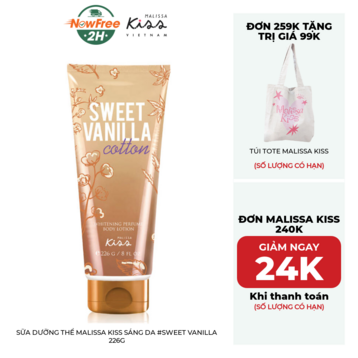Sữa Dưỡng Thể Malissa Kiss Sáng Da #Sweet Vanilla 226g
