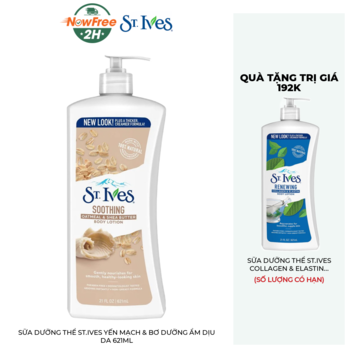Sữa Dưỡng Thể St.Ives Yến Mạch &amp; Bơ Dưỡng Ẩm Dịu Da 621ml