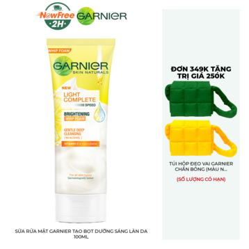 Sữa Rửa Mặt Garnier Tạo Bọt Dưỡng Sáng Làn Da 100ml