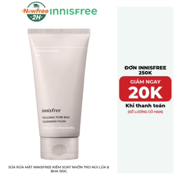Sữa Rửa Mặt innisfree Kiểm Soát Nhờn Tro Núi Lửa &amp; BHA 150g