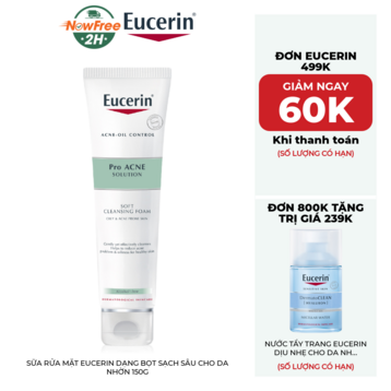 Sữa Rửa Mặt Eucerin Dạng Bọt Sạch Sâu Cho Da Nhờn 150g