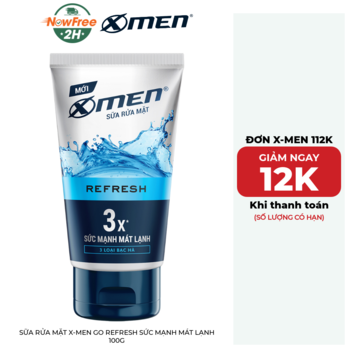 Sữa Rửa Mặt X-Men Go Refresh Sức Mạnh Mát Lạnh 100g