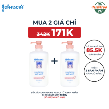 Sữa Tắm Johnson's Adult Từ Hạnh Nhân Cho Người Lớn 750ml