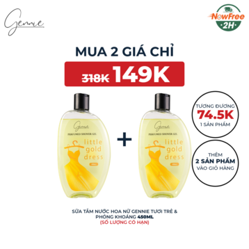 Sữa Tắm Nước Hoa Nữ Gennie Tươi Trẻ &amp; Phóng Khoáng 450ml