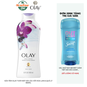 Sữa Tắm Olay Tươi Mát Dài Lâu Với Hoa Lan &amp; Quả Lý 650ml