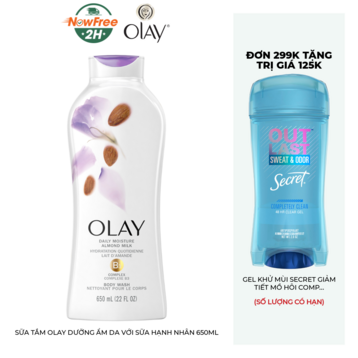 Sữa Tắm Olay Dưỡng Ẩm Da Với Sữa Hạnh Nhân 650ml
