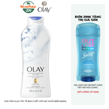Sữa Tắm Olay Tẩy Tế Bào Chết Với Hạt Muối Biển 650ml