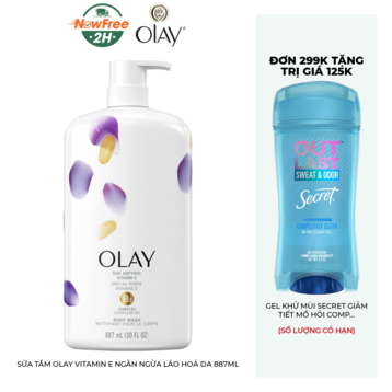 Sữa Tắm Olay Vitamin E Ngăn Ngừa Lão Hoá Da 887ml