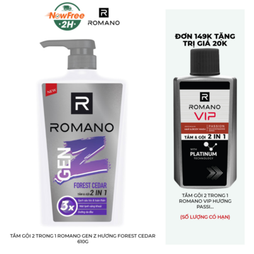 Tắm Gội 2 Trong 1 Romano Gen Z Hương Forest Cedar 610g