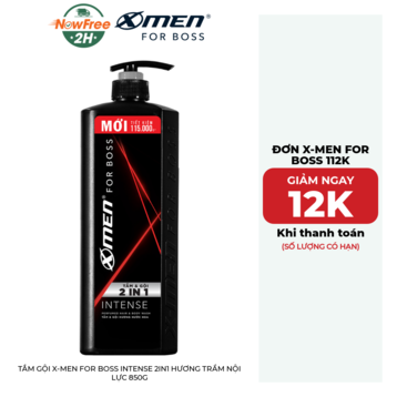 Tắm Gội X-Men For Boss Intense 2in1 Hương Trầm Nội Lực 850g