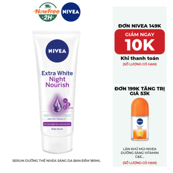 Serum Dưỡng Thể Nivea Sáng Da Ban Đêm 180ml