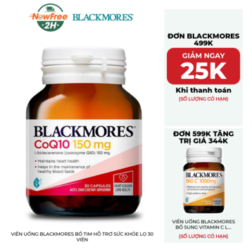 Viên Uống Blackmores Bổ Tim Hỗ Trợ Sức Khỏe Lọ 30 Viên