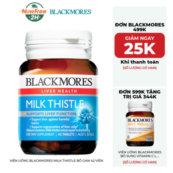 Viên Uống Blackmores Milk Thistle Bổ Gan 42 Viên